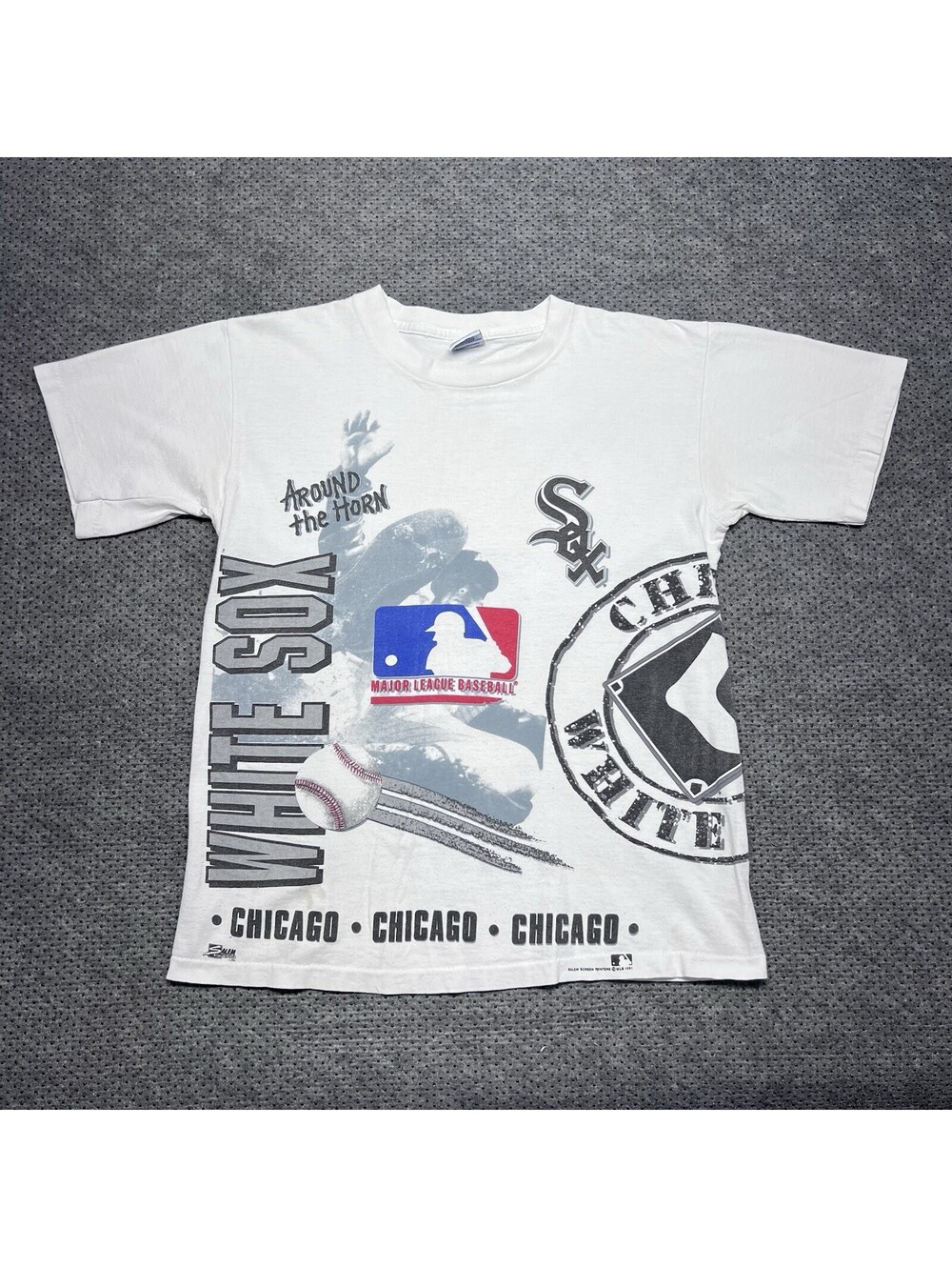 Vintage 1991 Salem Chicago White Sox Baseball Wraparound T-Shirt Medium RARE MEN